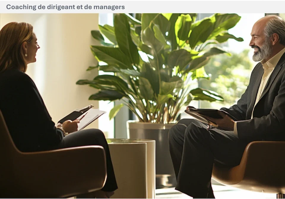 Séance de coaching avec un dirigeant dans un espace de sécurité.
